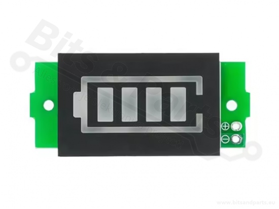 Battery capacity meter/display for 3S lithium battery pack green